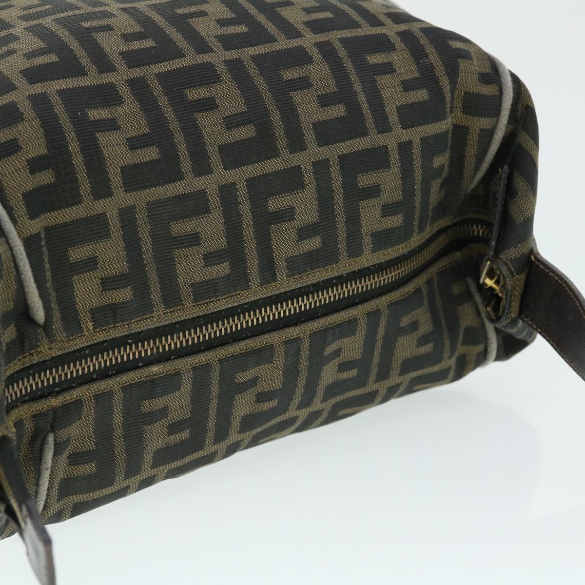 FENDI Zucca Canvas Vanity pouch Hand Bag Nylon Brown Black purple 51889