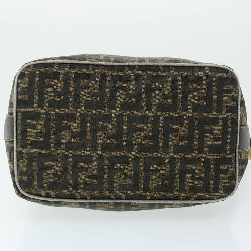 FENDI Zucca Canvas Vanity pouch Hand Bag Nylon Brown Black purple 51889