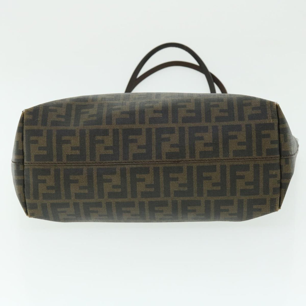 FENDI Zucca Canvas Tote Bag PVC Leather Brown Black purple 51890