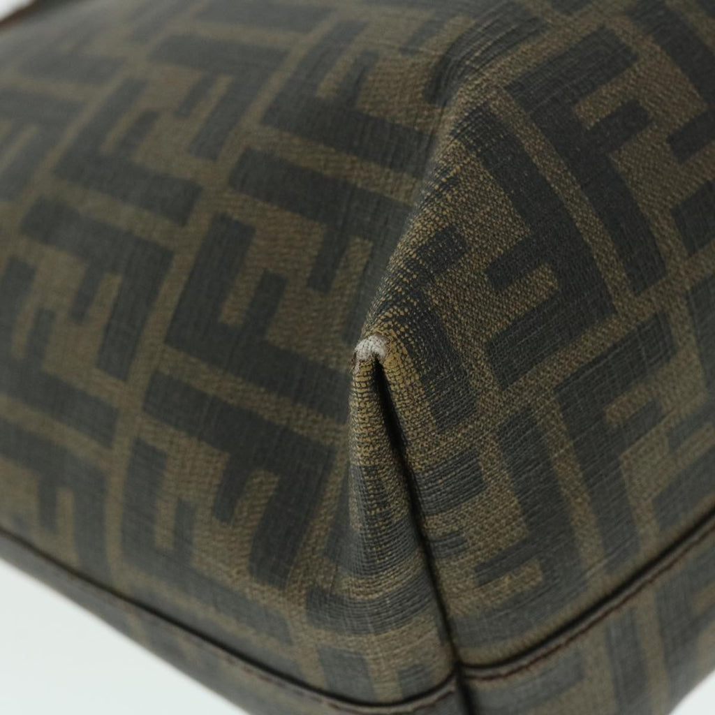 FENDI Zucca Canvas Tote Bag PVC Leather Brown Black purple 51890