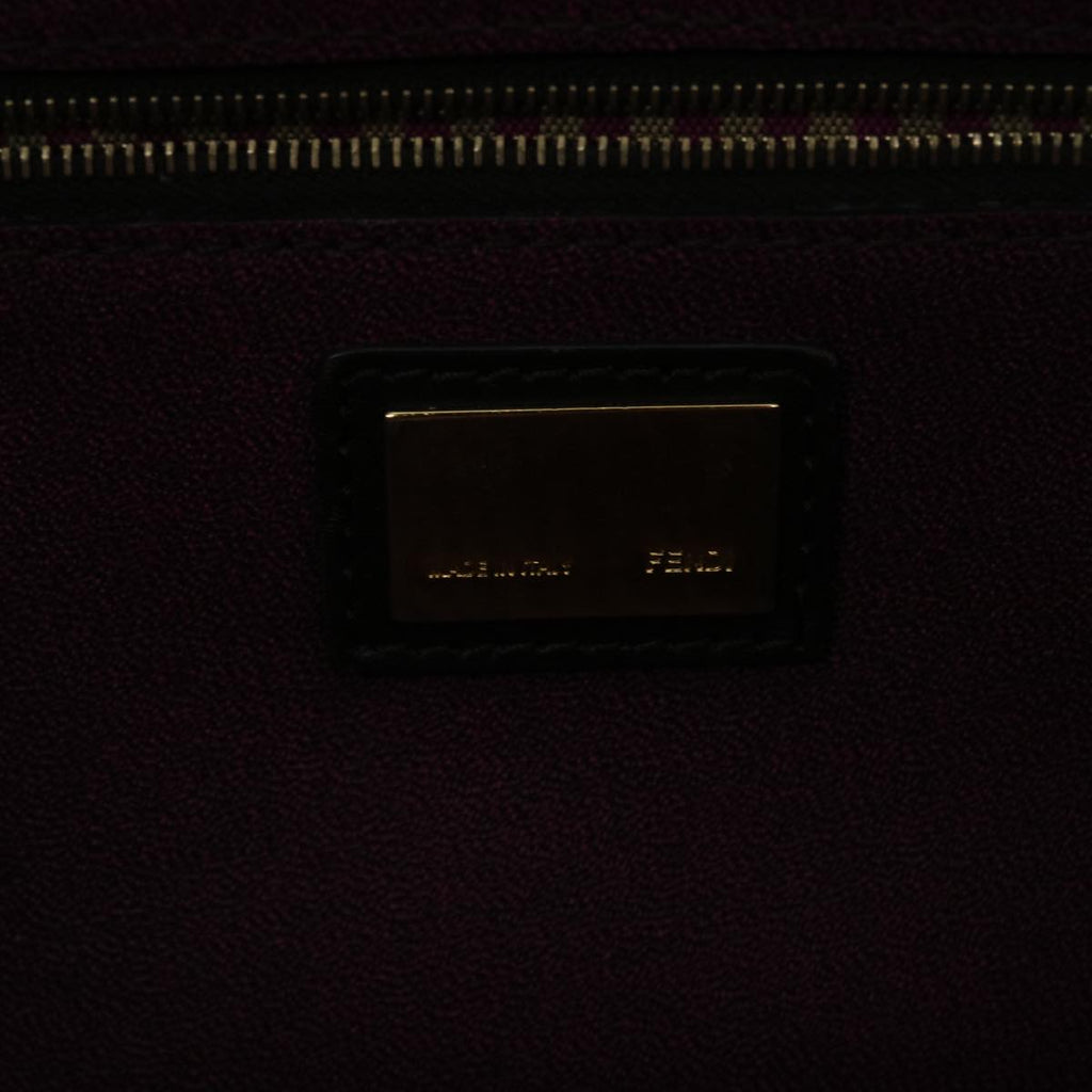 FENDI Zucca Canvas Tote Bag PVC Leather Brown Black purple 51890