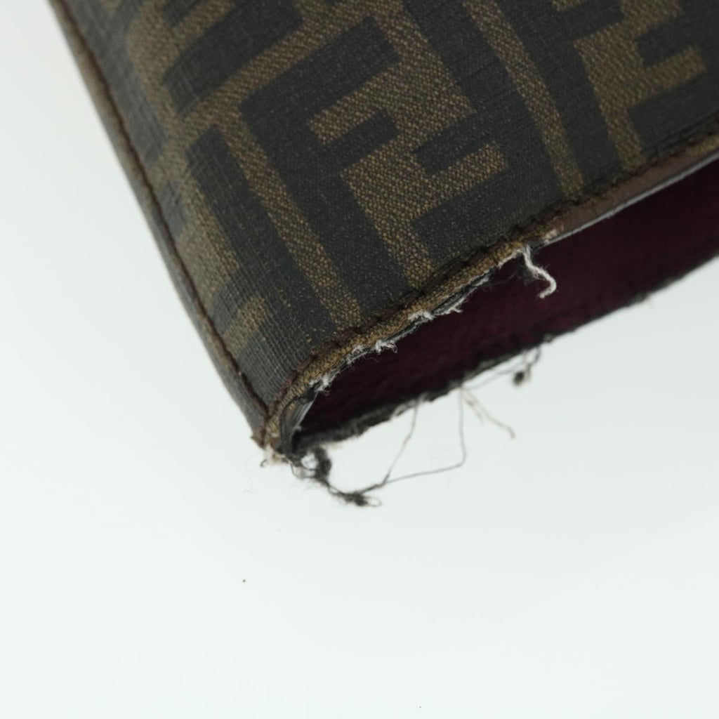 FENDI Zucca Canvas Tote Bag PVC Leather Brown Black purple 51890