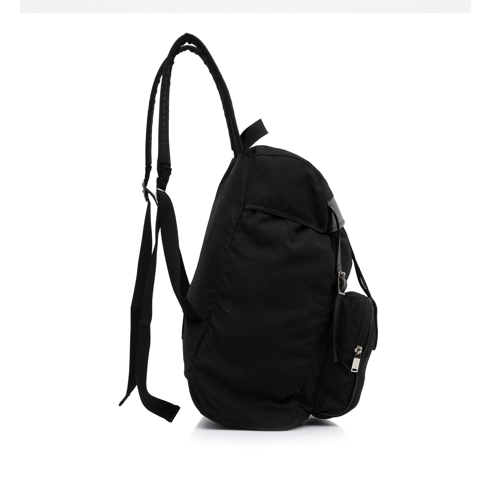 Yves Saint Laurent Utilitarian Hunting Backpack Black Canvas