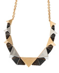 Louis Vuitton Gold Tone Pyramid Stud Necklace
