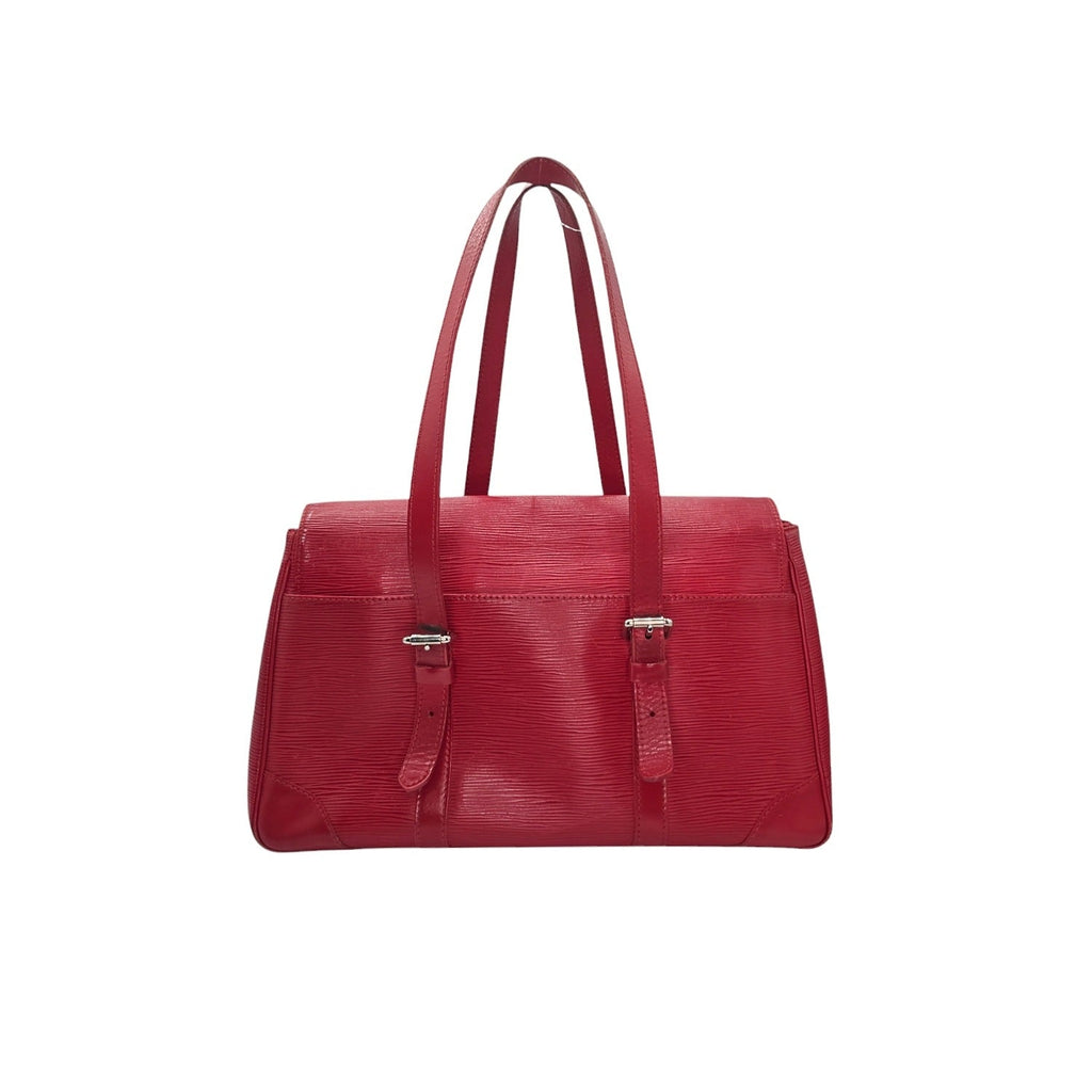 Louis Vuitton Vintage Red EPI Leather Segur MM Satchel
