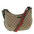 GUCCI GG Canvas Web Sherry Line Cross Shoulder Bag Beige Red 181092 52012
