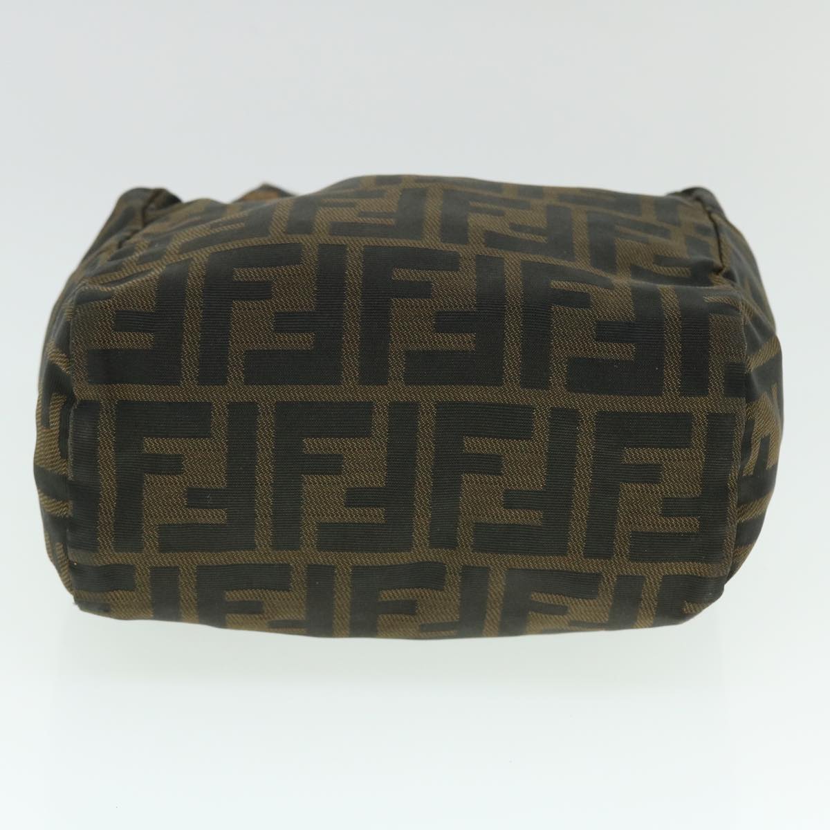 FENDI Zucca Canvas Hand Bag Black Brown 52035
