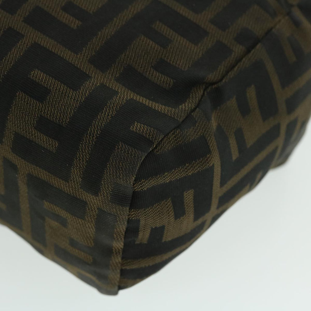 FENDI Zucca Canvas Hand Bag Black Brown 52035