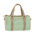 FENDI Zucchino Canvas Hand Bag Enamel Light Blue 52118