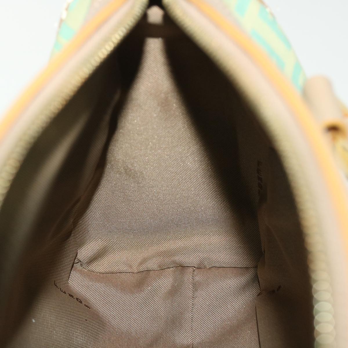 FENDI Zucchino Canvas Hand Bag Enamel Light Blue 52118