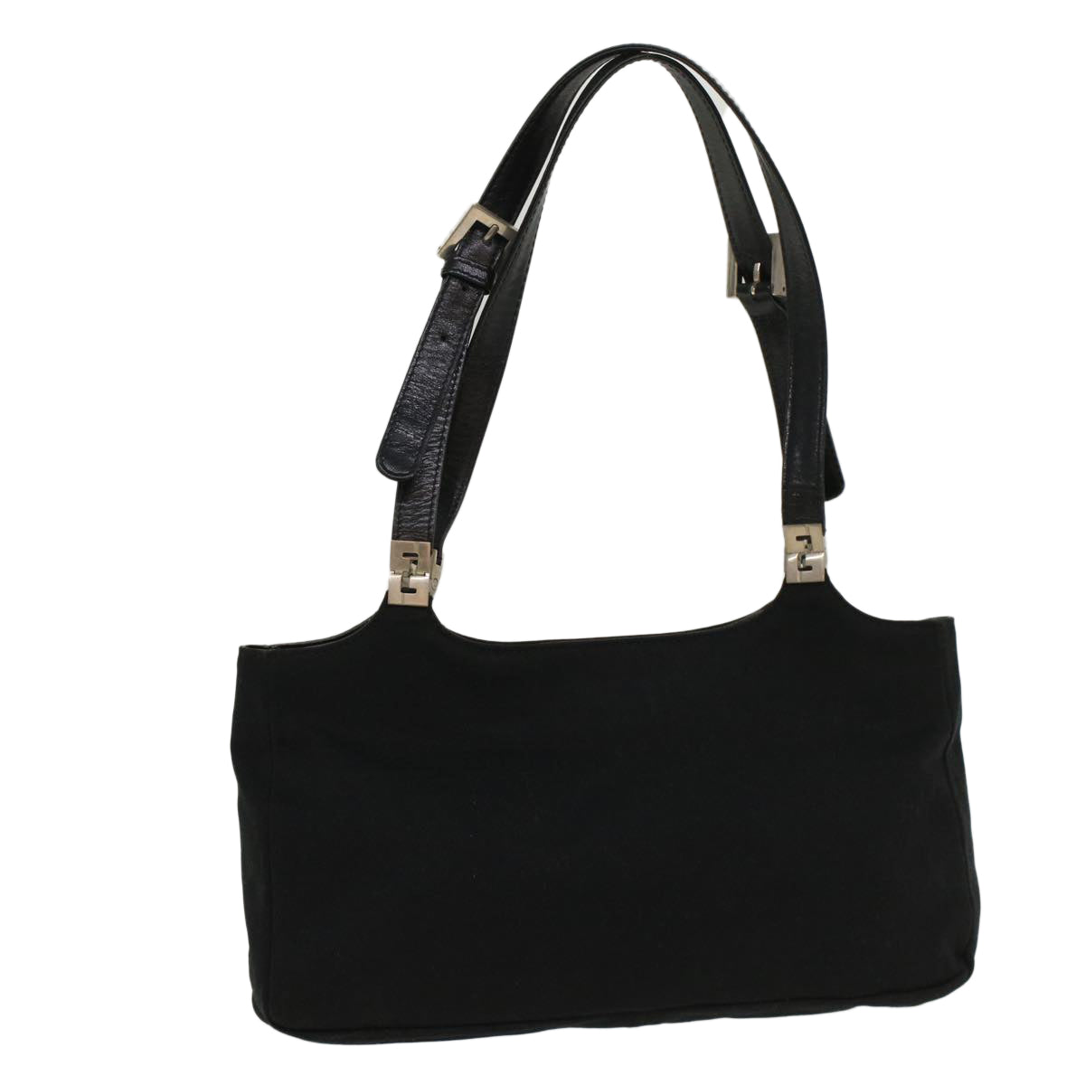 FENDI Hand Bag Nylon Black 52135