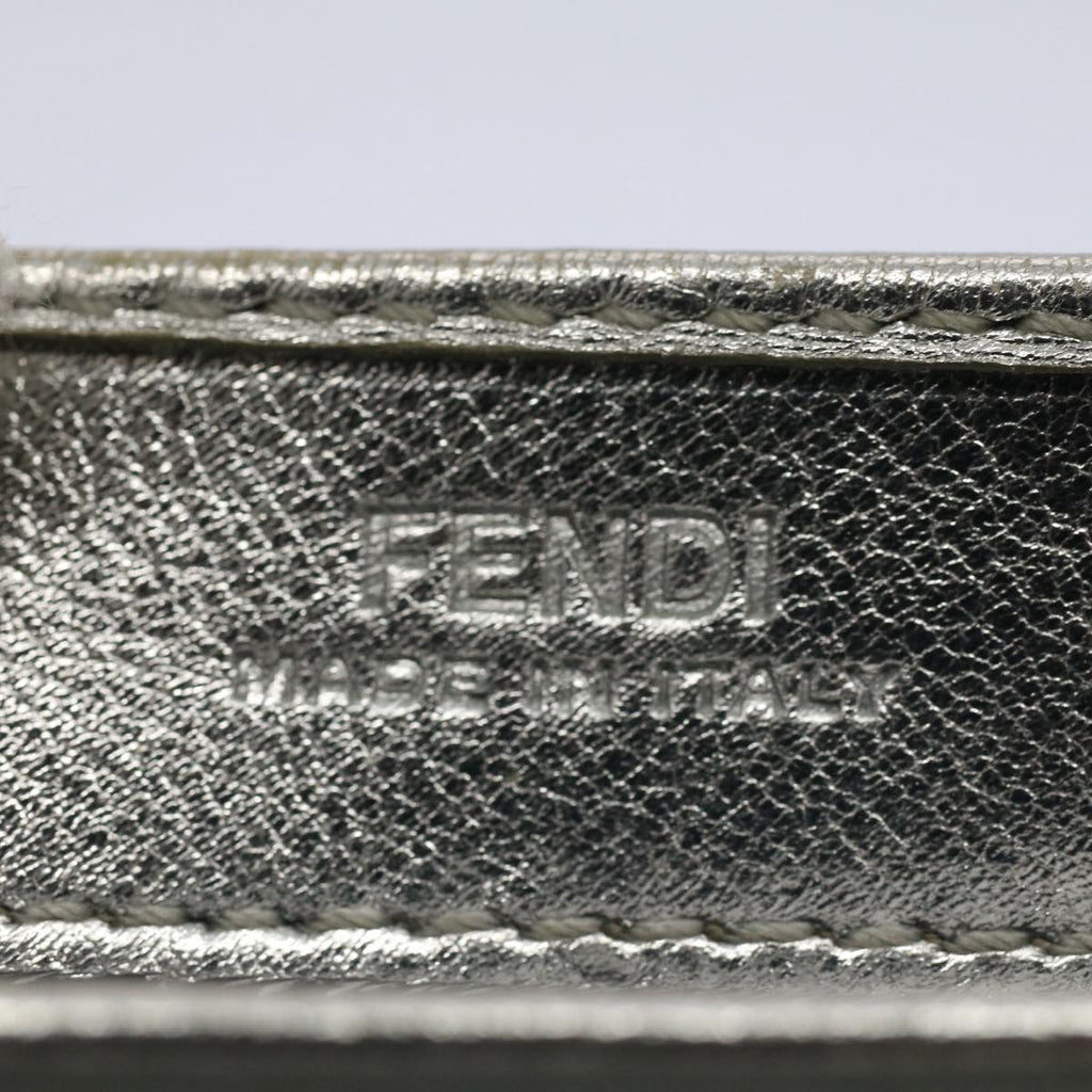 FENDI Zucca Canvas Mamma Baguette Long Wallet Silver 52170