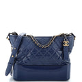 CHANEL Gabrielle Hobo Quilted Goatskin and Patent Medium