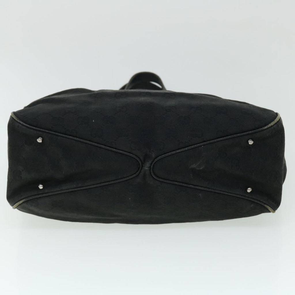 GUCCI GG Canvas Hand Bag Black 113017 52250
