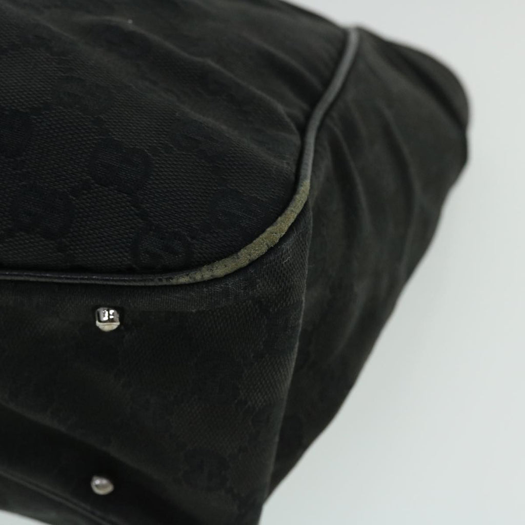 GUCCI GG Canvas Hand Bag Black 113017 52250