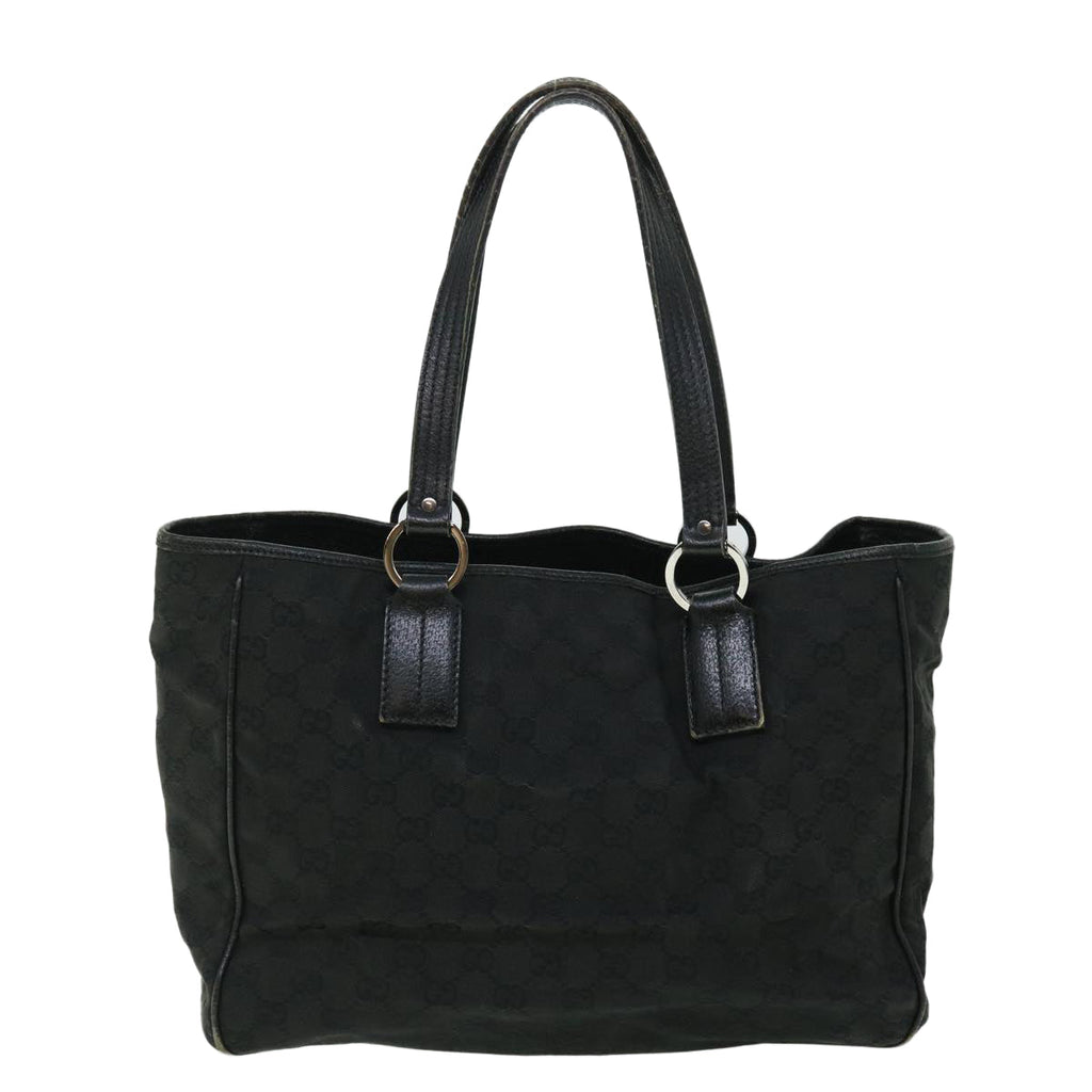 GUCCI GG Canvas Hand Bag Black 113017 52250