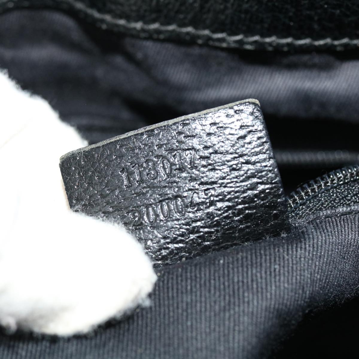GUCCI GG Canvas Hand Bag Black 113017 52250