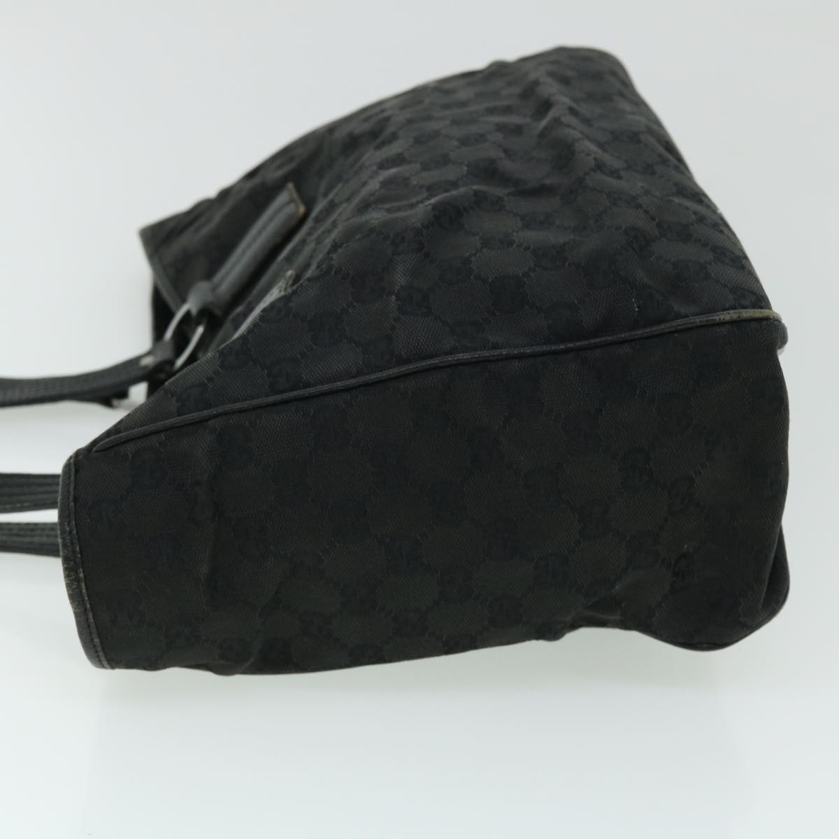 GUCCI GG Canvas Hand Bag Black 113017 52250
