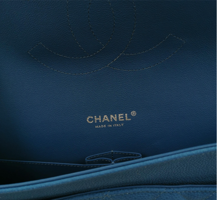 Preloved Chanel Classic Flap CF  Bag Maxi Blue 24061878753329