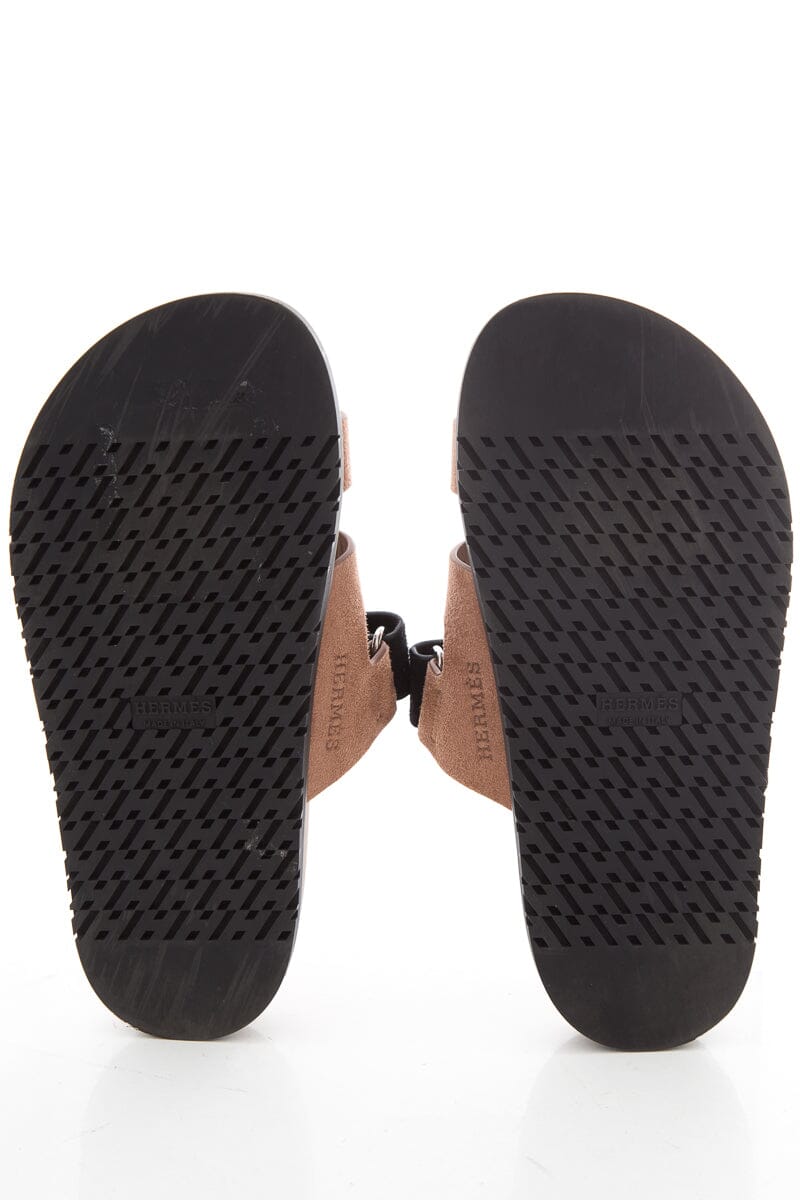 HermÃƒÆ’Ã‚Â¨s Brow & Black Chypre Sandals SZ 36