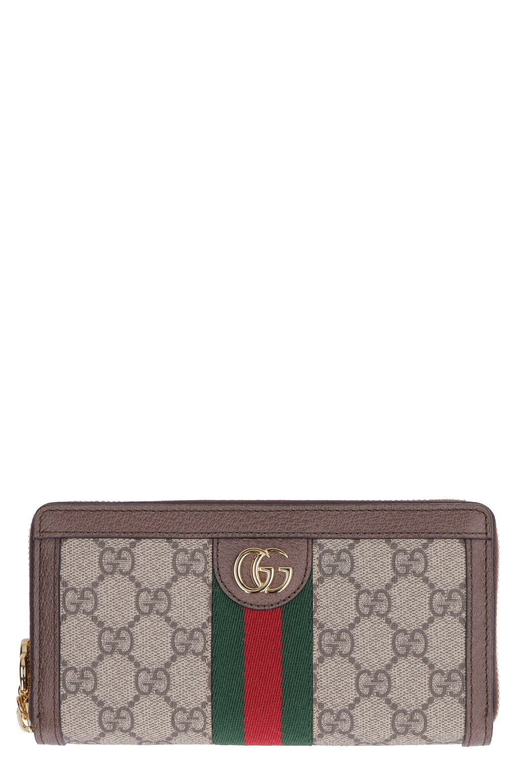 GUCCI Mini Zip Around Wallet with Web Detail
