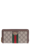 GUCCI Mini Zip Around Wallet with Web Detail