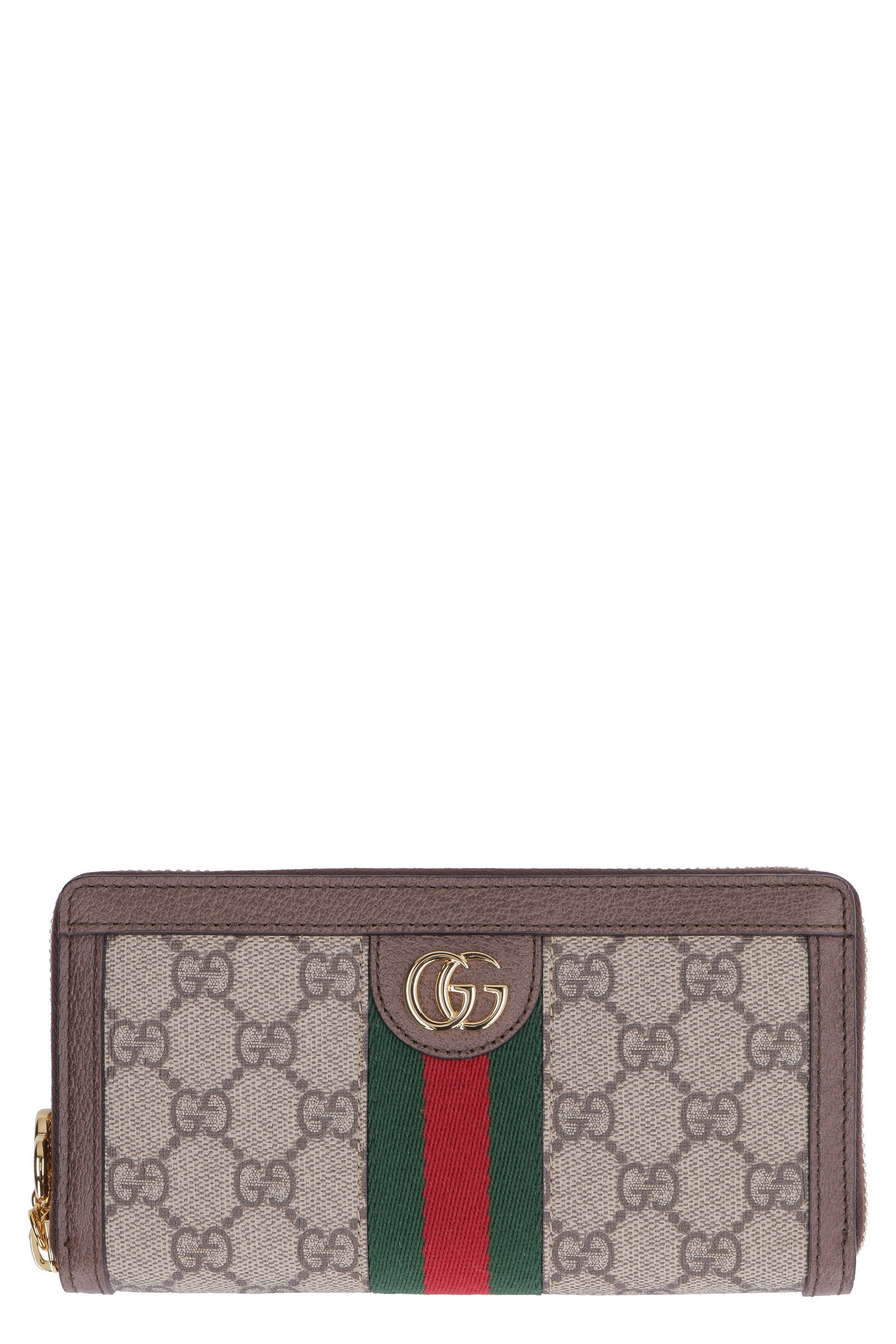 GUCCI Mini Zip Around Wallet with Web Detail