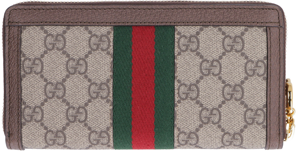GUCCI Mini Zip Around Wallet with Web Detail