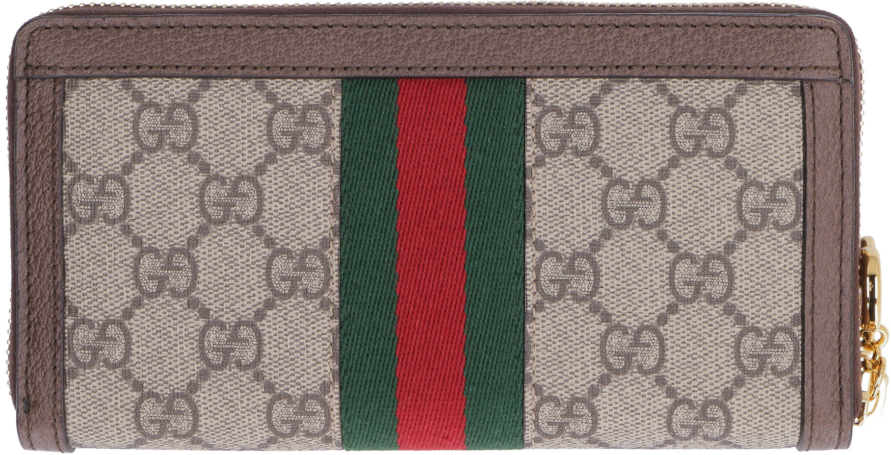 GUCCI Mini Zip Around Wallet with Web Detail