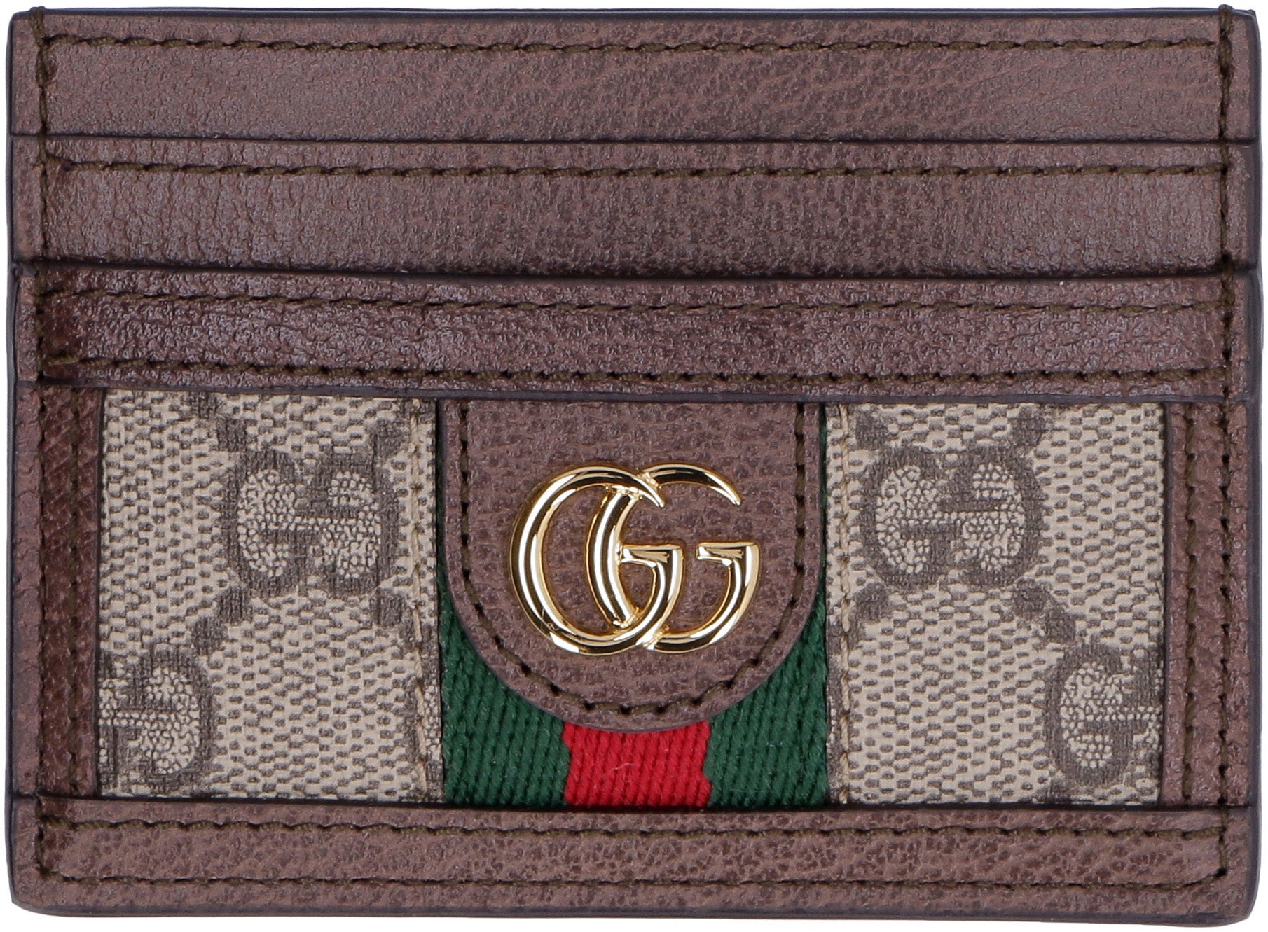 GUCCI Mini Cardholder with Iconic Web Detail - 7.5x10cm