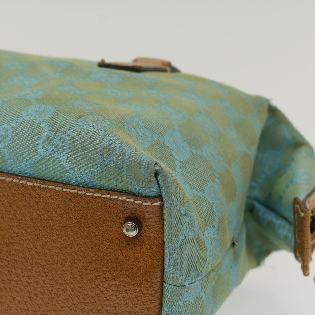 GUCCI GG Canvas Hand Bag Light Blue 113009 52433