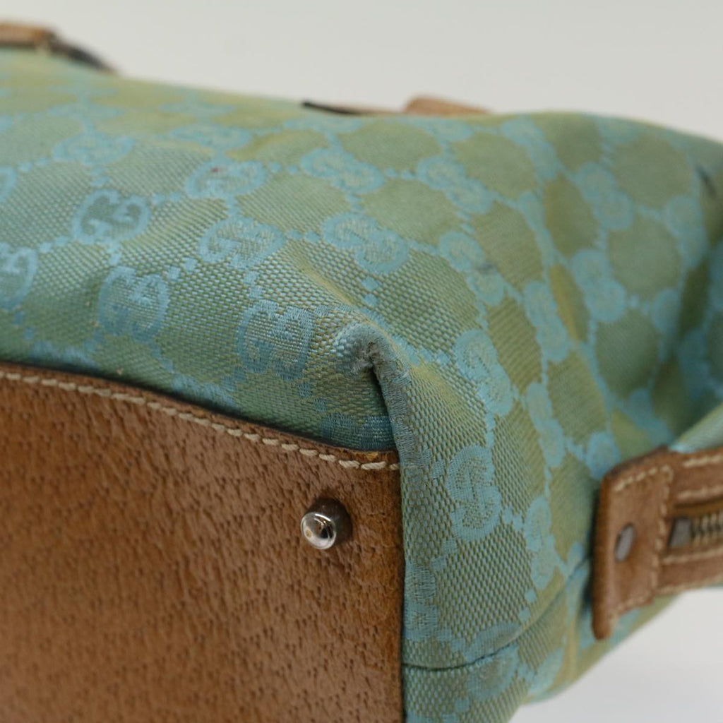 GUCCI GG Canvas Hand Bag Light Blue 113009 52433