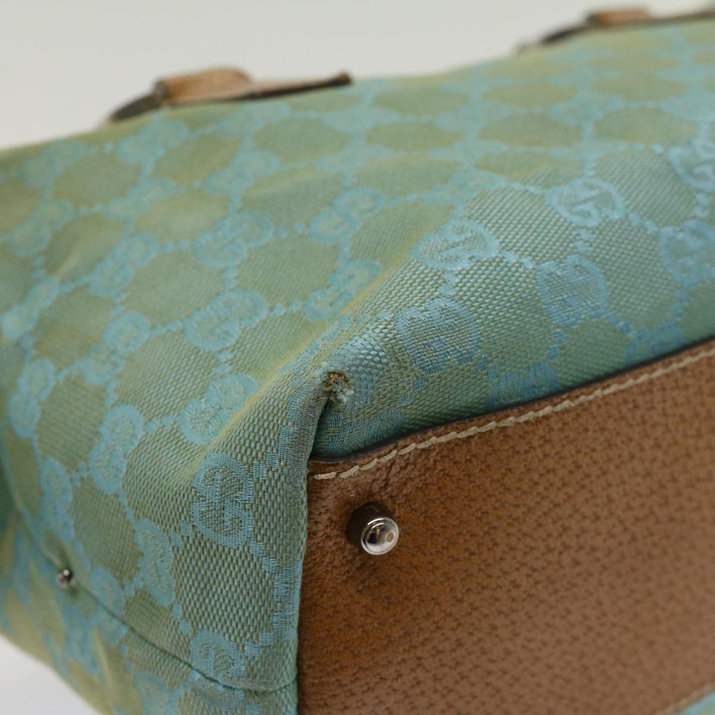 GUCCI GG Canvas Hand Bag Light Blue 113009 52433