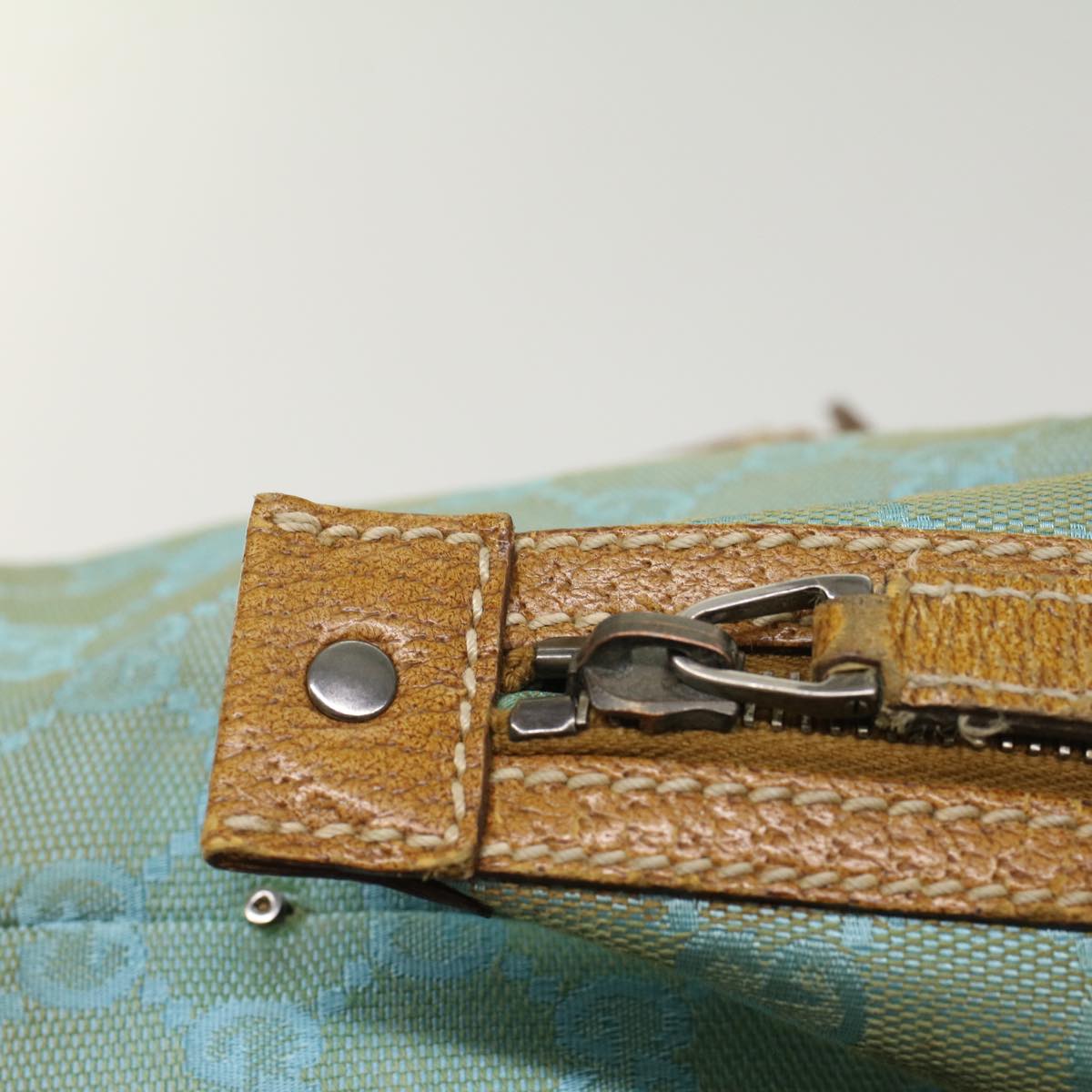 GUCCI GG Canvas Hand Bag Light Blue 113009 52433