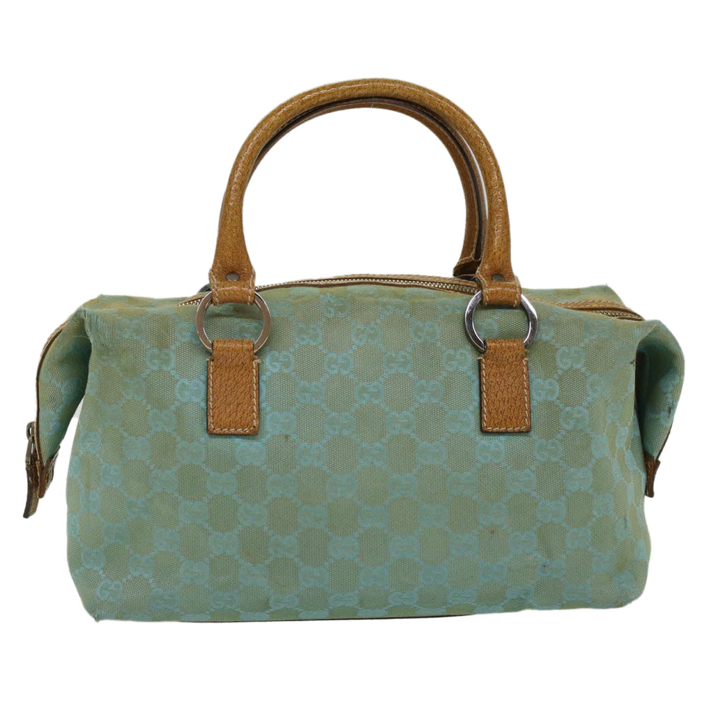 GUCCI GG Canvas Hand Bag Light Blue 113009 52433