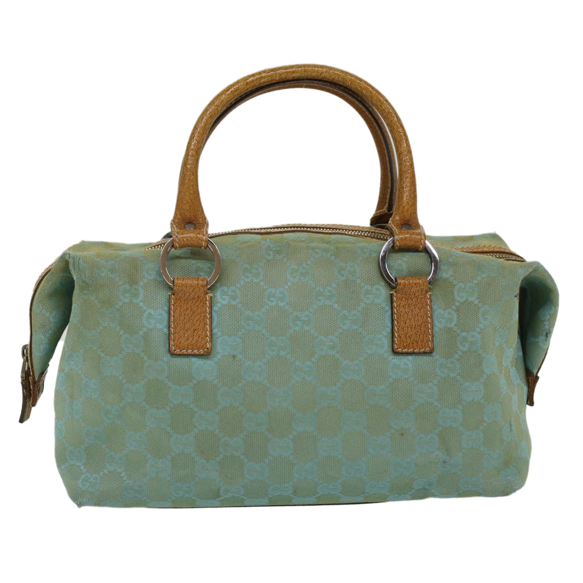 GUCCI GG Canvas Hand Bag Light Blue 113009 52433