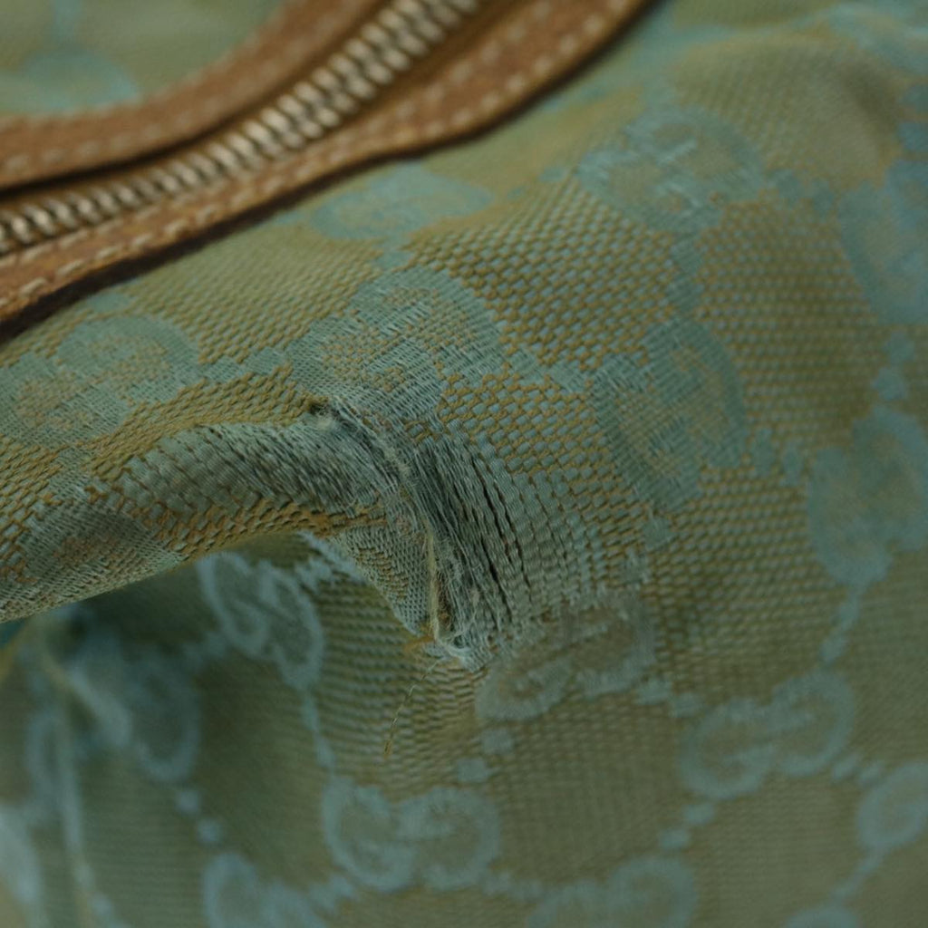 GUCCI GG Canvas Hand Bag Light Blue 113009 52433