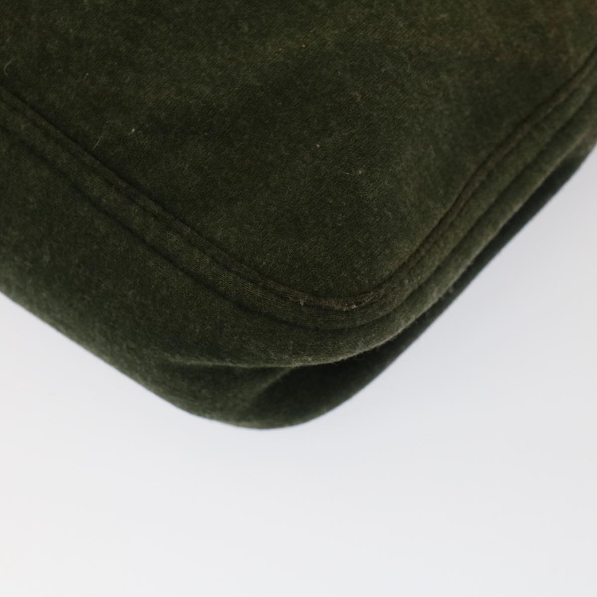FENDI Mamma Baguette Shoulder Bag Nylon Green 52438