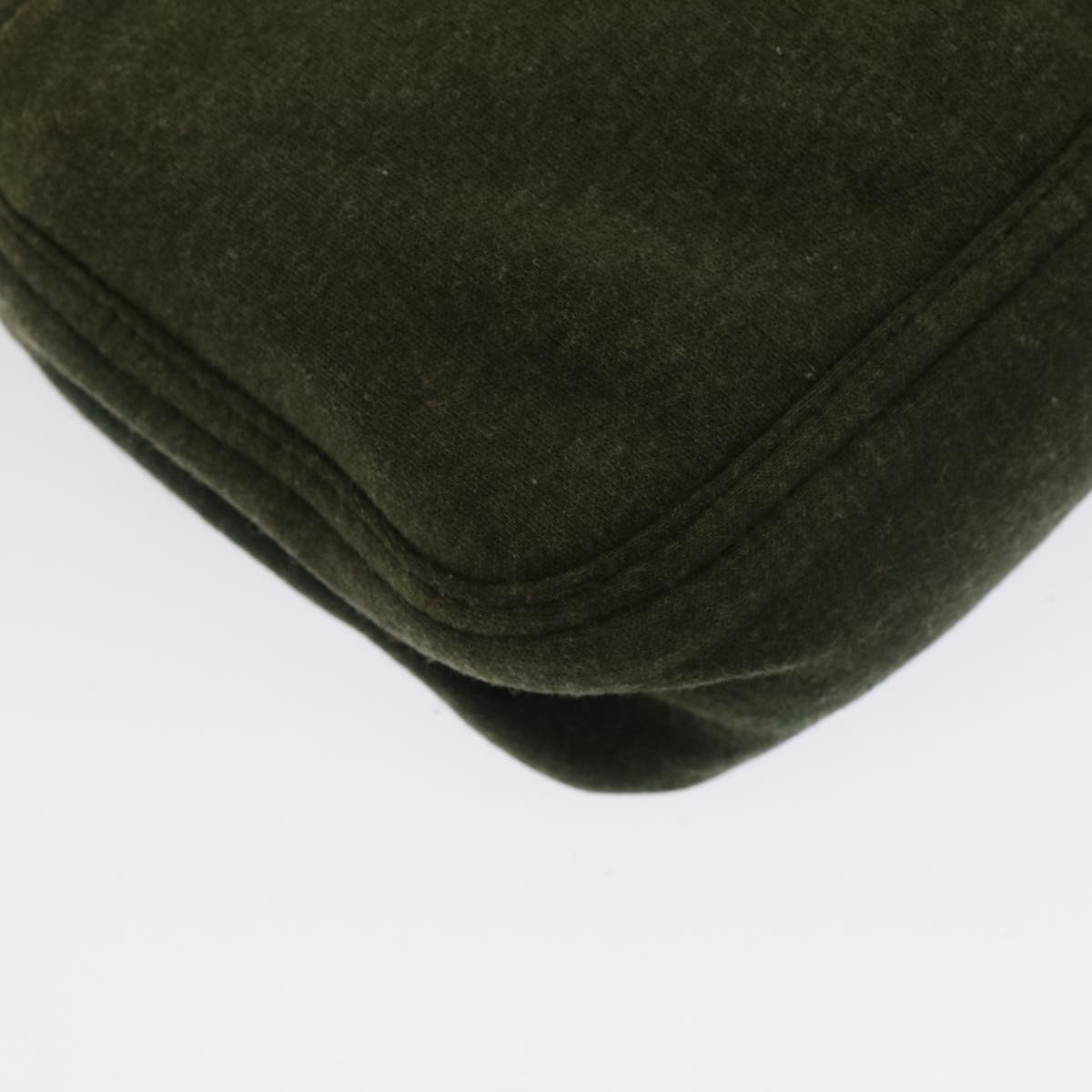 FENDI Mamma Baguette Shoulder Bag Nylon Green 52438