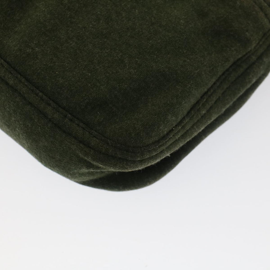 FENDI Mamma Baguette Shoulder Bag Nylon Green 52438