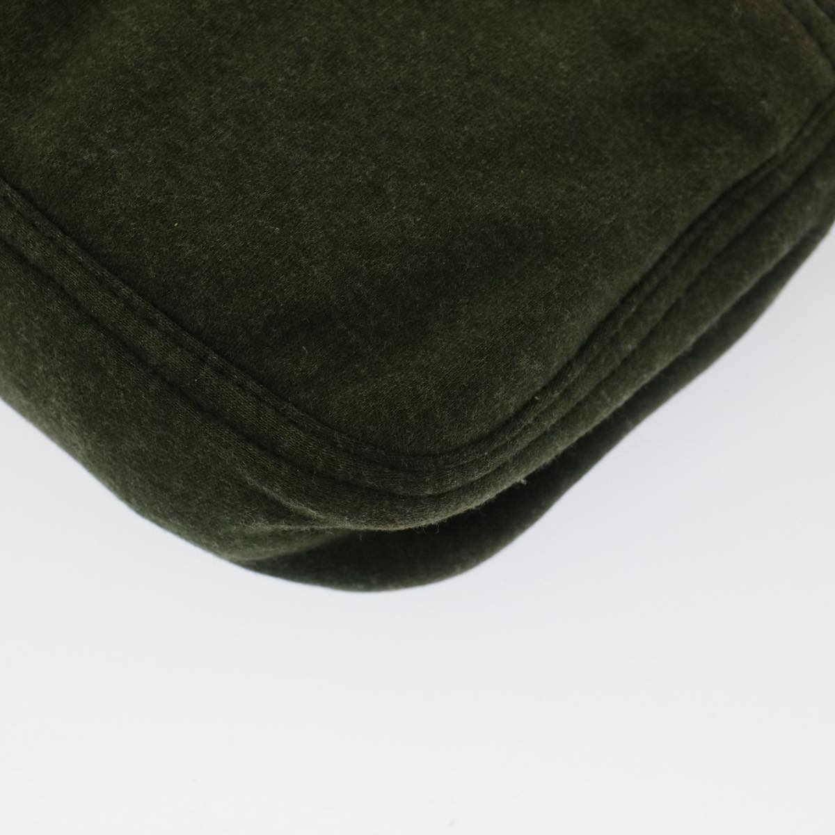 FENDI Mamma Baguette Shoulder Bag Nylon Green 52438