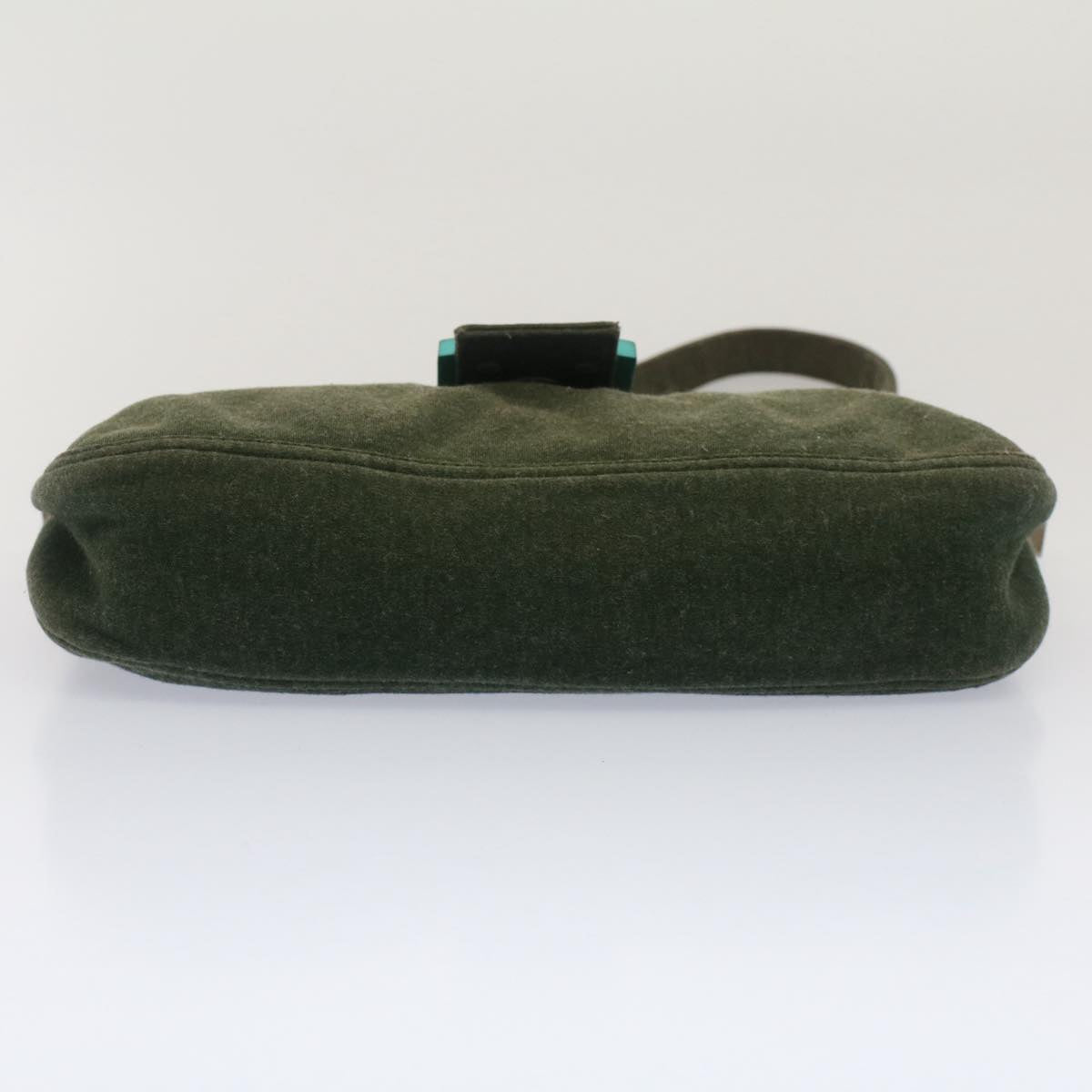 FENDI Mamma Baguette Shoulder Bag Nylon Green 52438