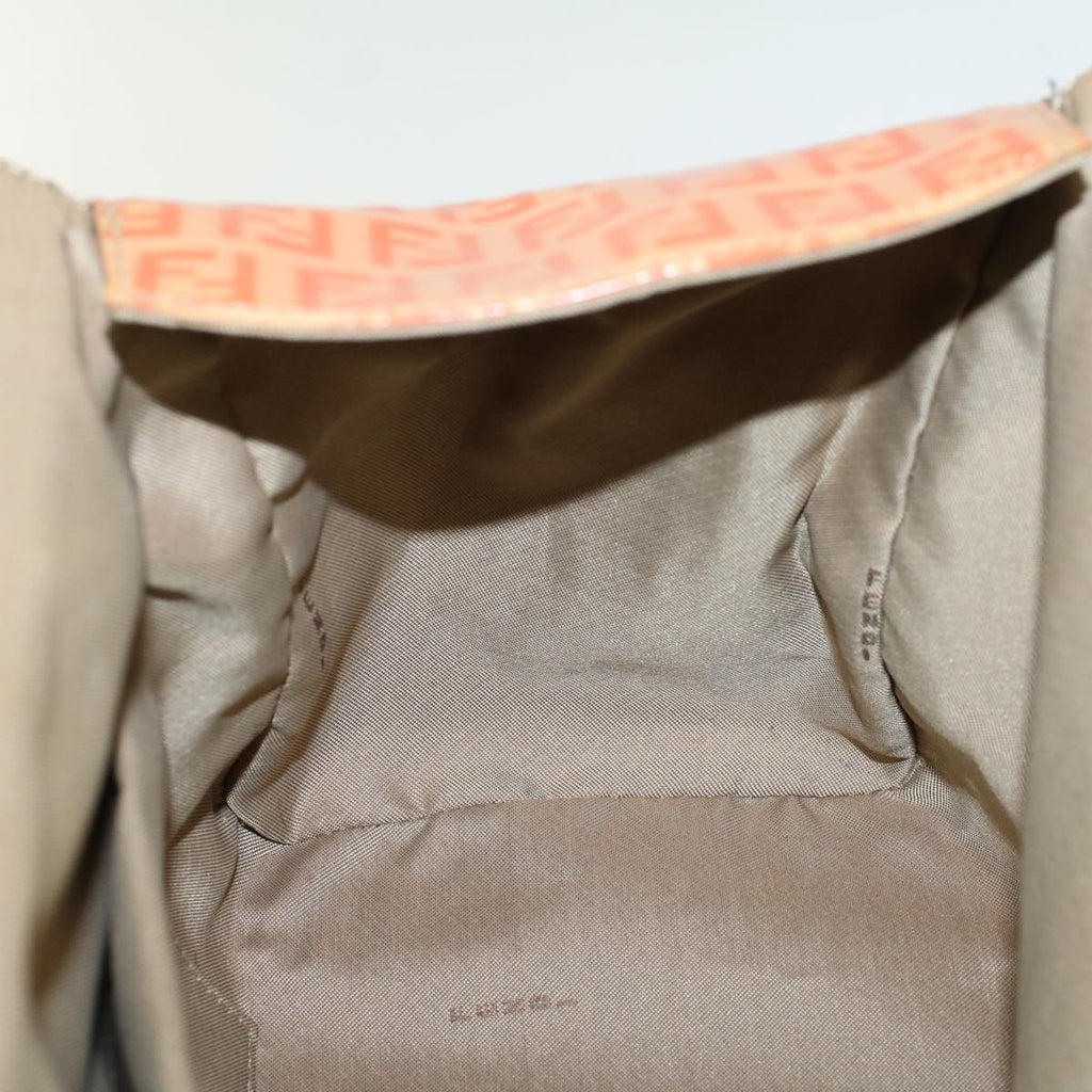 FENDI Zucchino Canvas Mamma Baguette Hand Bag Enamel Orange 52439