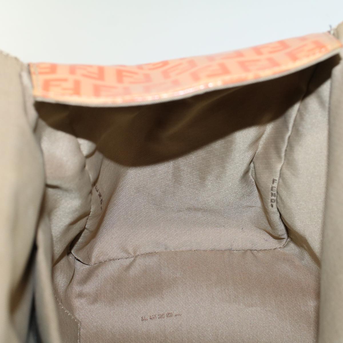 FENDI Zucchino Canvas Mamma Baguette Hand Bag Enamel Orange 52439