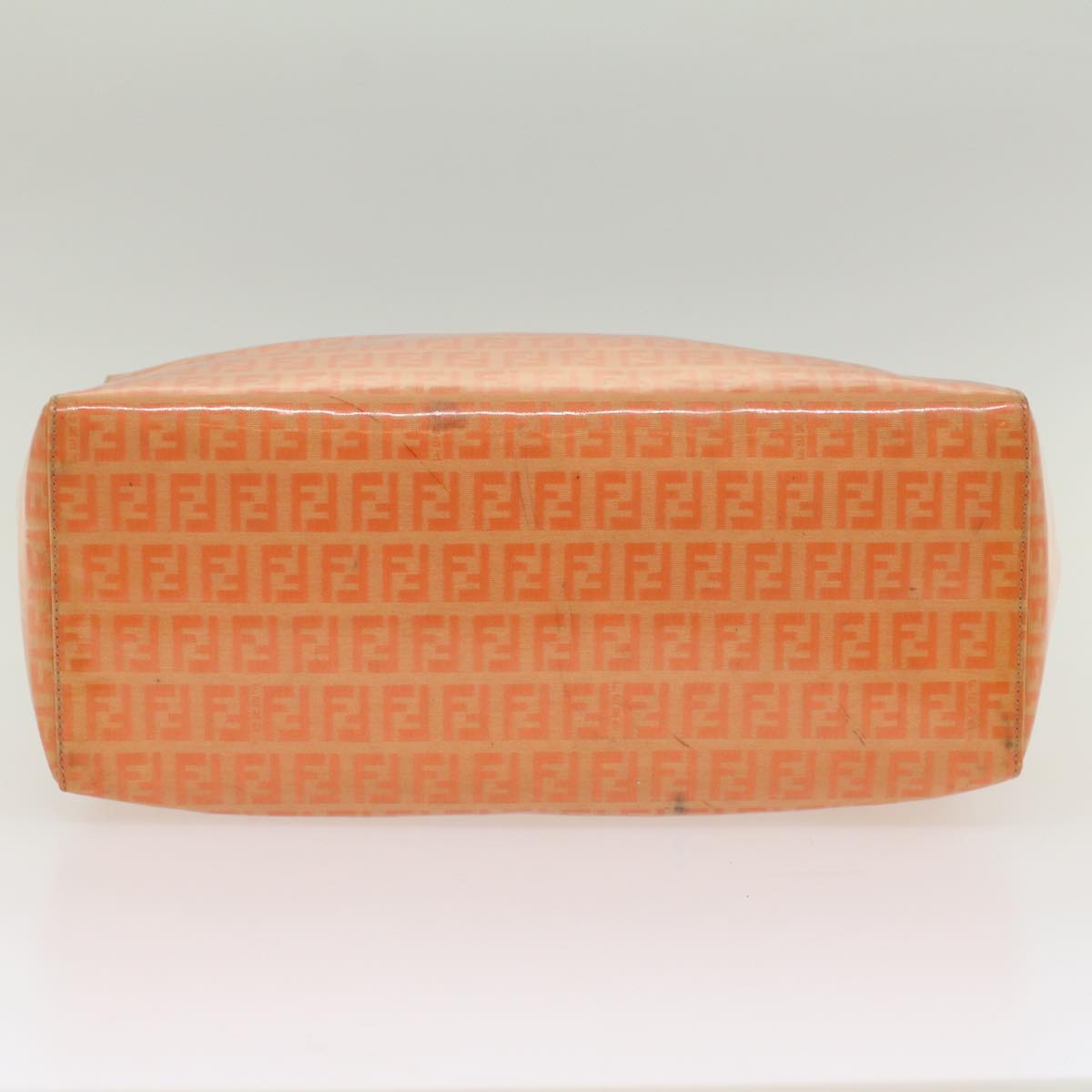 FENDI Zucchino Canvas Mamma Baguette Hand Bag Enamel Orange 52439