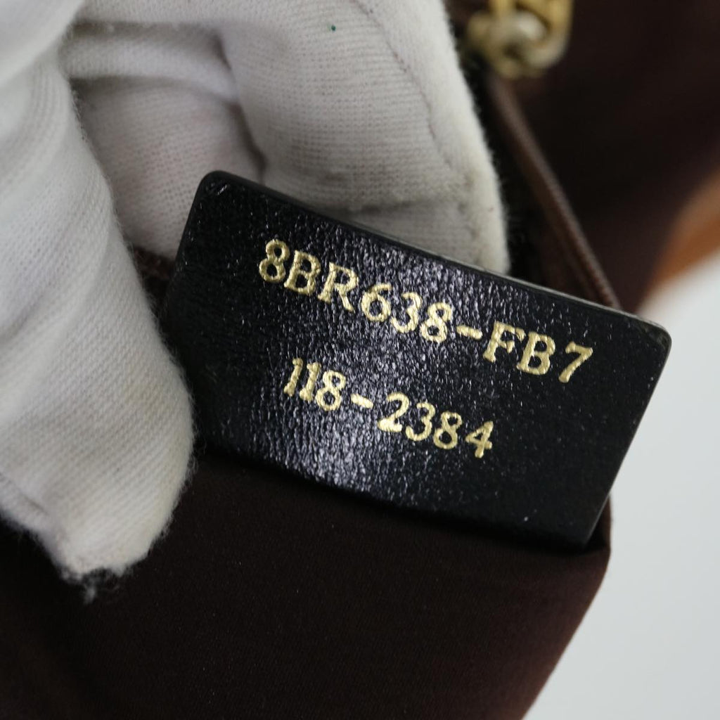 FENDI Mamma Baguette Shoulder Bag Leather Beige 52497
