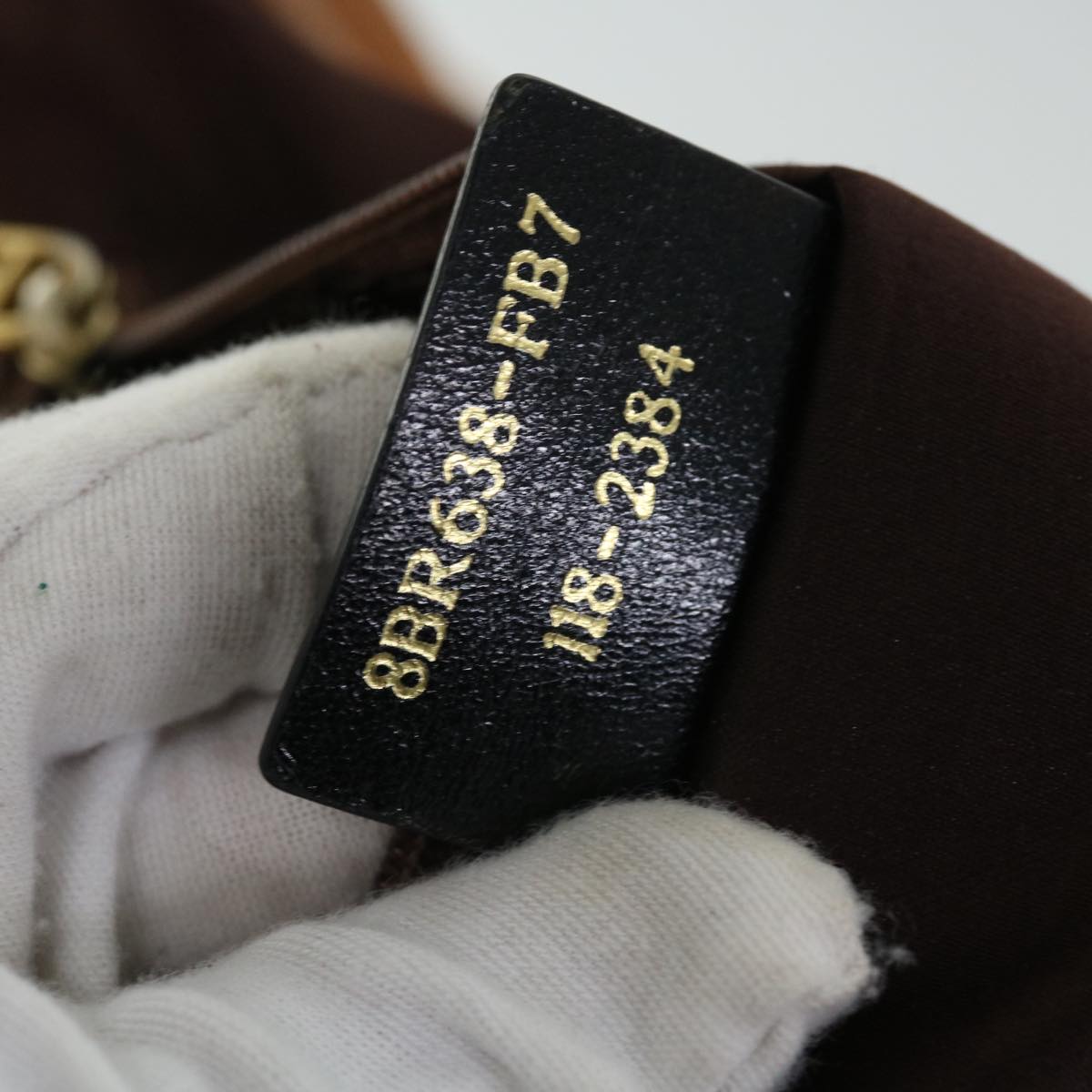 FENDI Mamma Baguette Shoulder Bag Leather Beige 52497