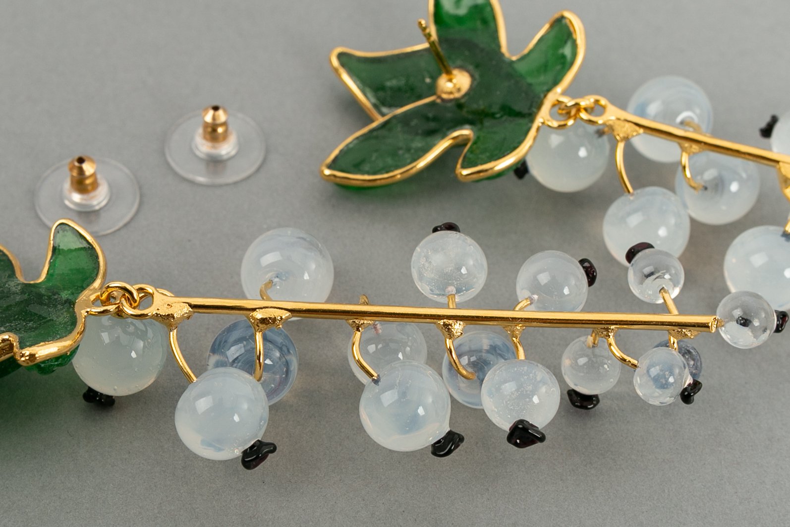 Boucles d'oreilles en pÃƒÆ’Ã‚Â¢te de verre Augustine