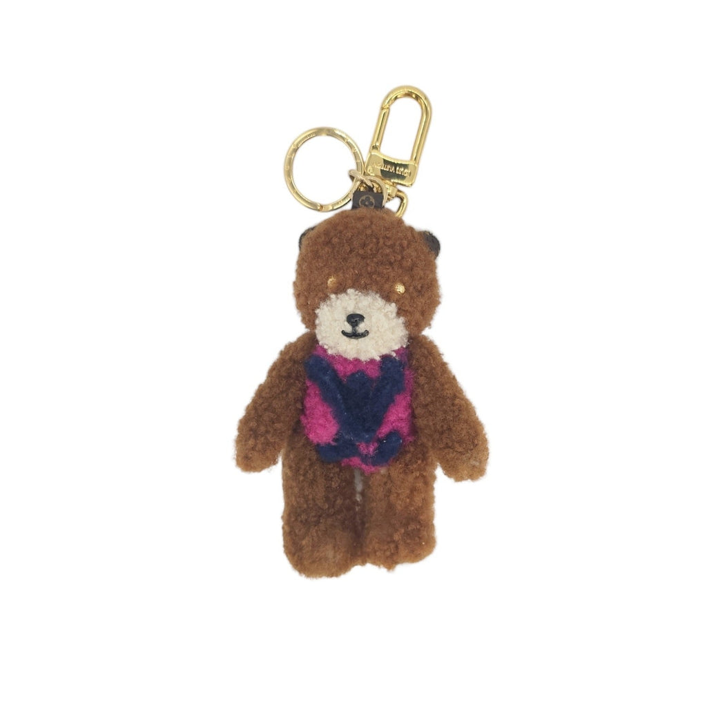 Louis Vuitton Porte Cles Shearling LV Teddy Bear Bag Charm