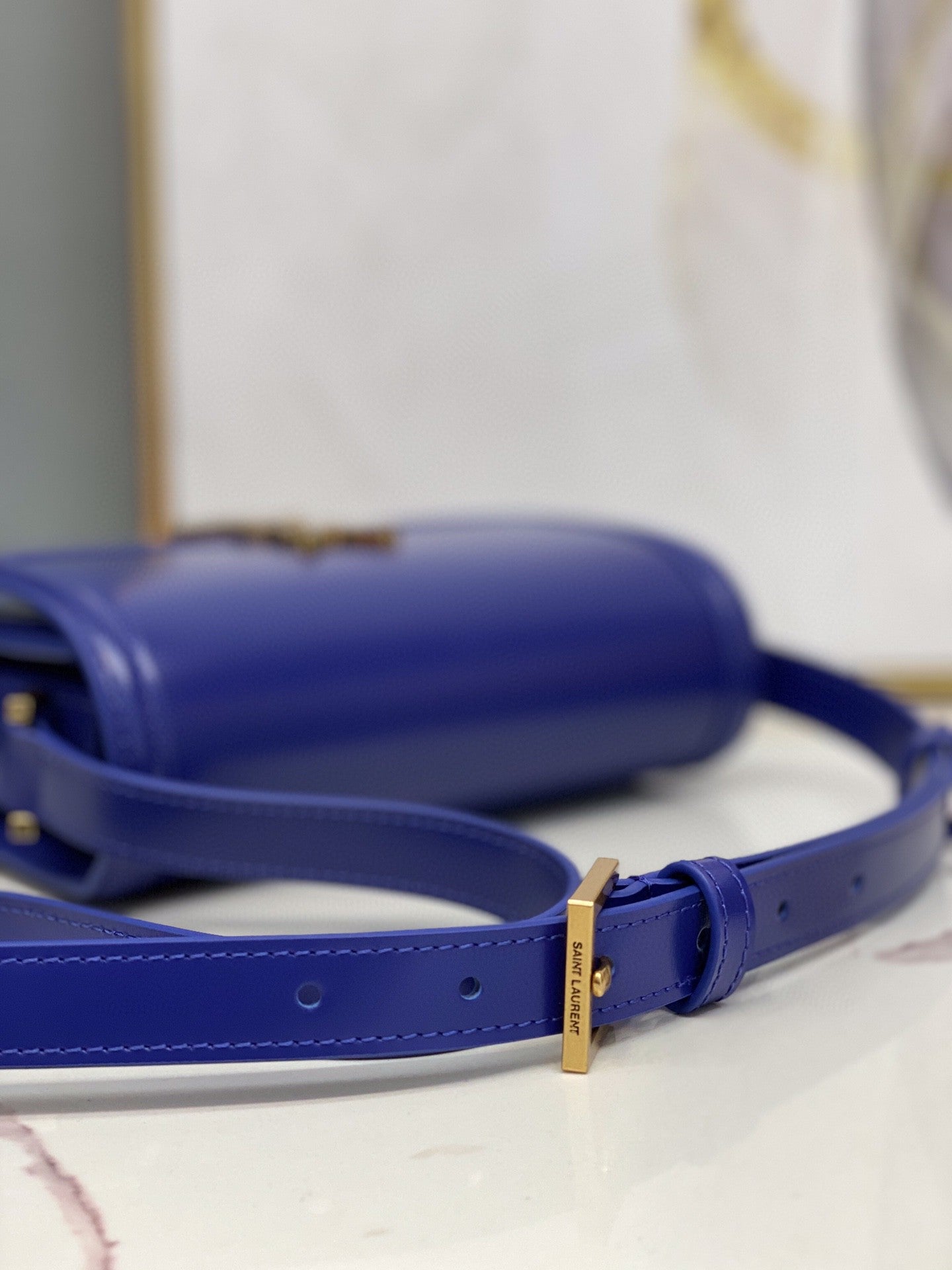 GLAMI Solferino Small Satchel In Box Navy Blue For Women Ã‚Â 7.4in/19cm YSLÃ‚Â 
